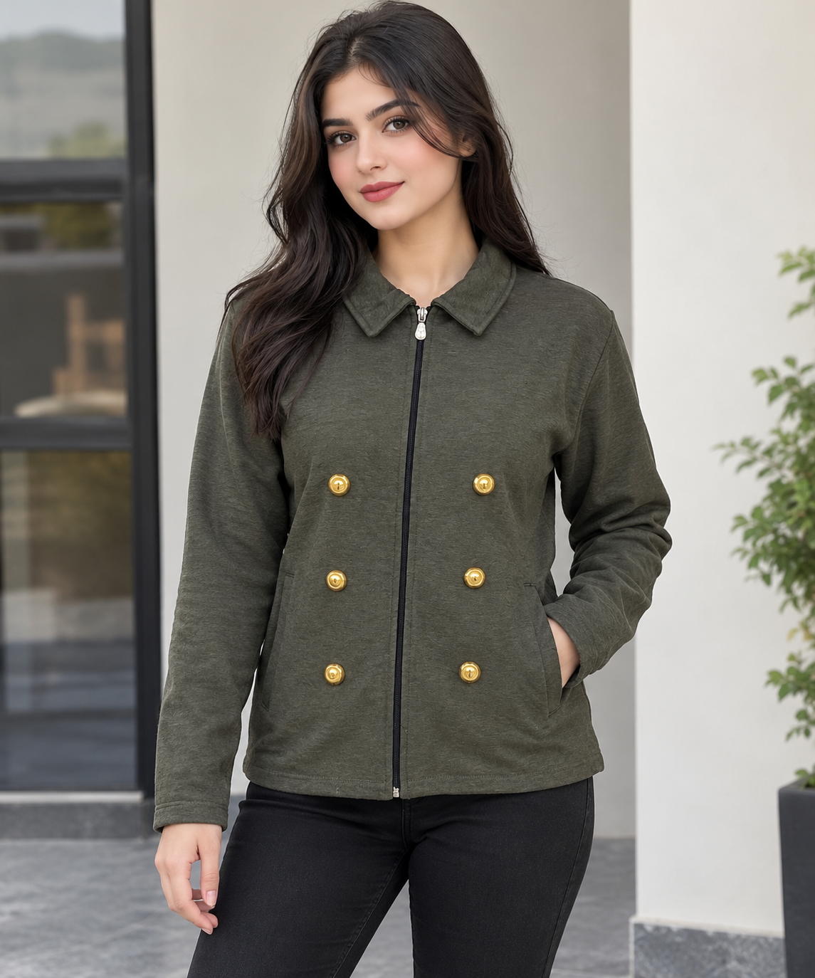 Bea’s | KW-R58 | Women’s Zip-Up Jacket