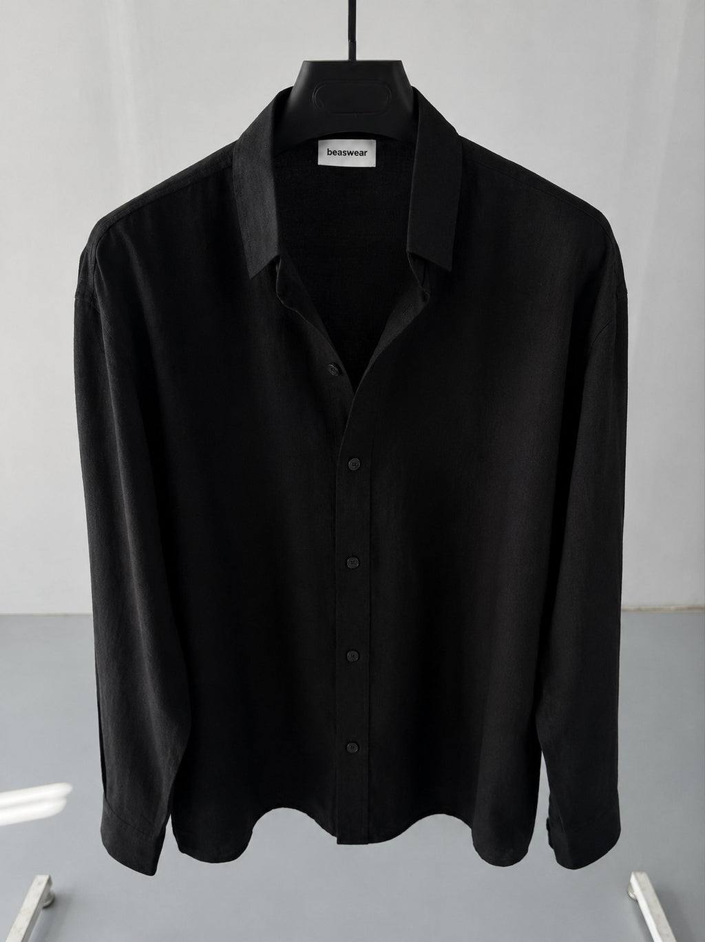 BS-BLK-001 |BEA'S| Premium Black Textured T-Shirt