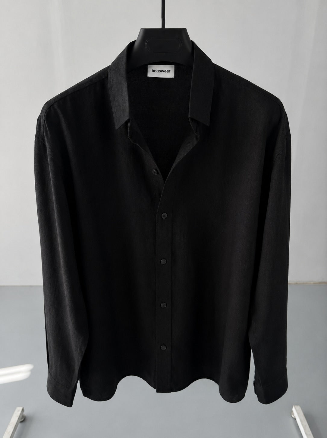 BS-BLK-001 |BEA'S| Premium Black Textured T-Shirt