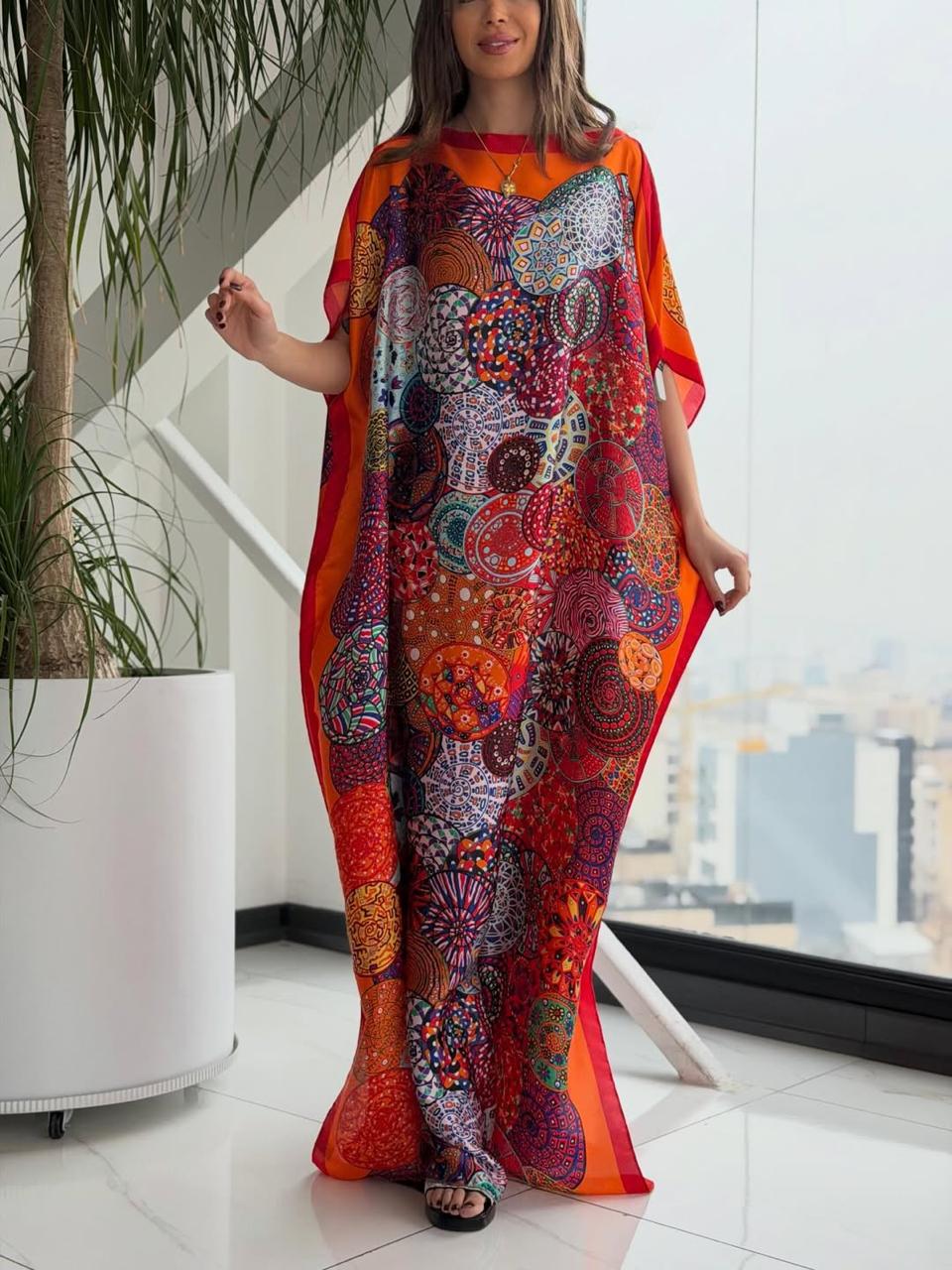 CH-6006 |BEAS | Elegant Digital Print Kaftan for Women