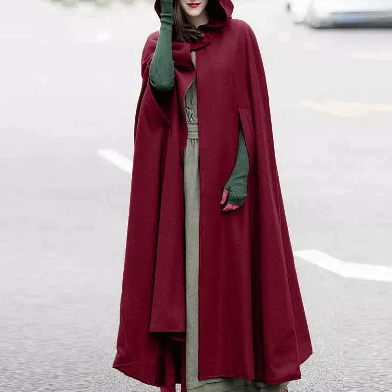 Women's stylish long cape cloak hooded Coat Hoodies PonchoWarm Cosplay Outwear  CH-330