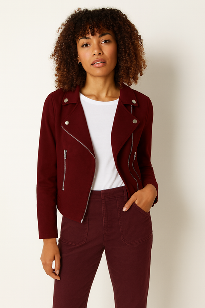 Modern Cross-Zipper Cozy Fleece Jacket