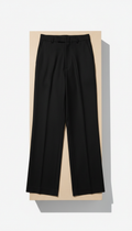 Tailored Black Wide-Leg Trousers