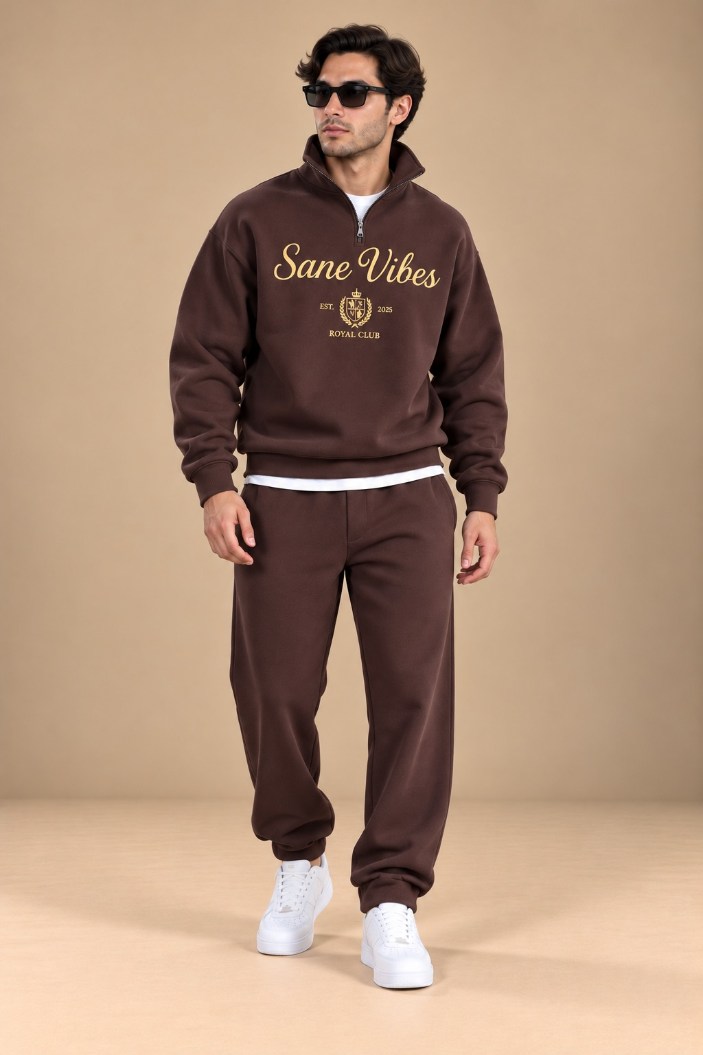 BEAS'S | LI-179 |Signature Fleece Co-Ord Set with Half-Zip Sweatshirt
