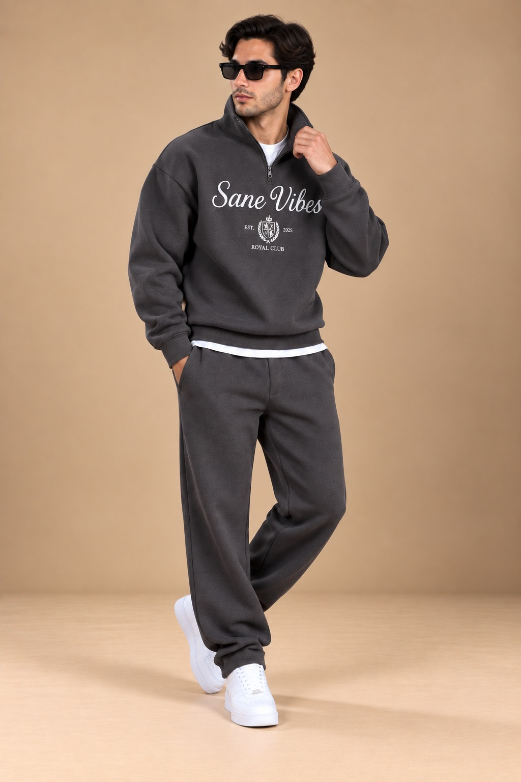 BEAS'S | LI-179 |Signature Fleece Co-Ord Set with Half-Zip Sweatshirt