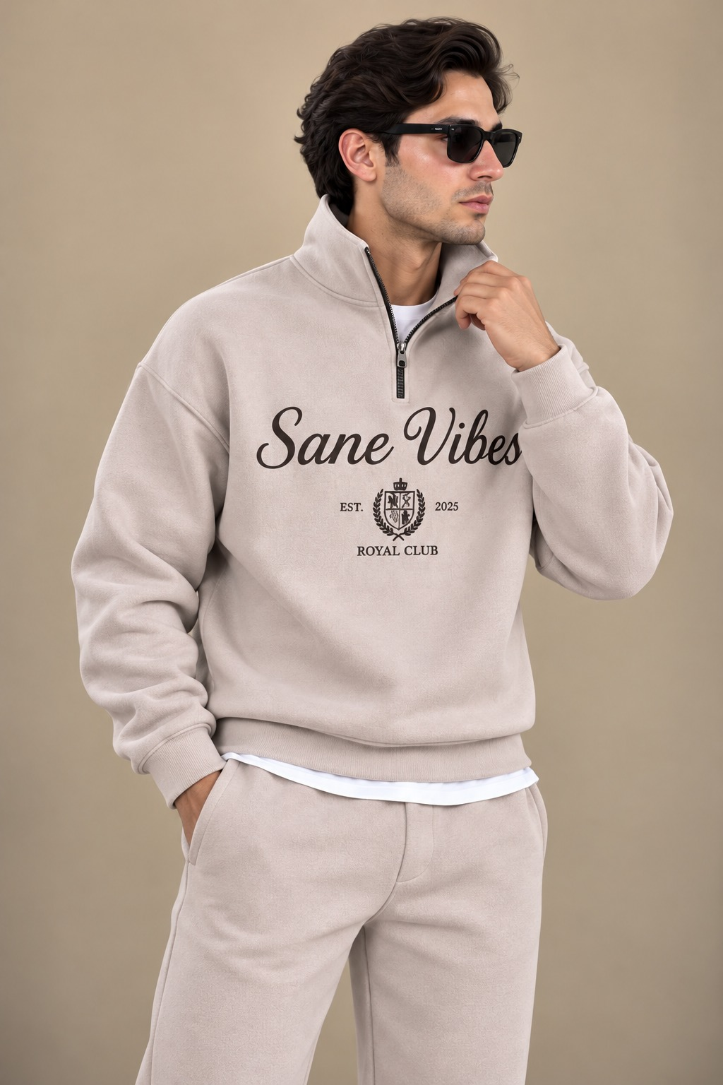 BEAS'S | LI-179 |Signature Fleece Co-Ord Set with Half-Zip Sweatshirt