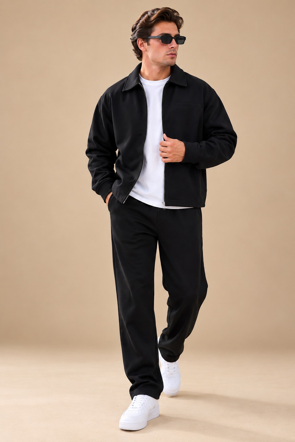 Bea's | LI-175 |Men’s Premium Zip-Up Jacket & Relaxed Fit Trousers Set