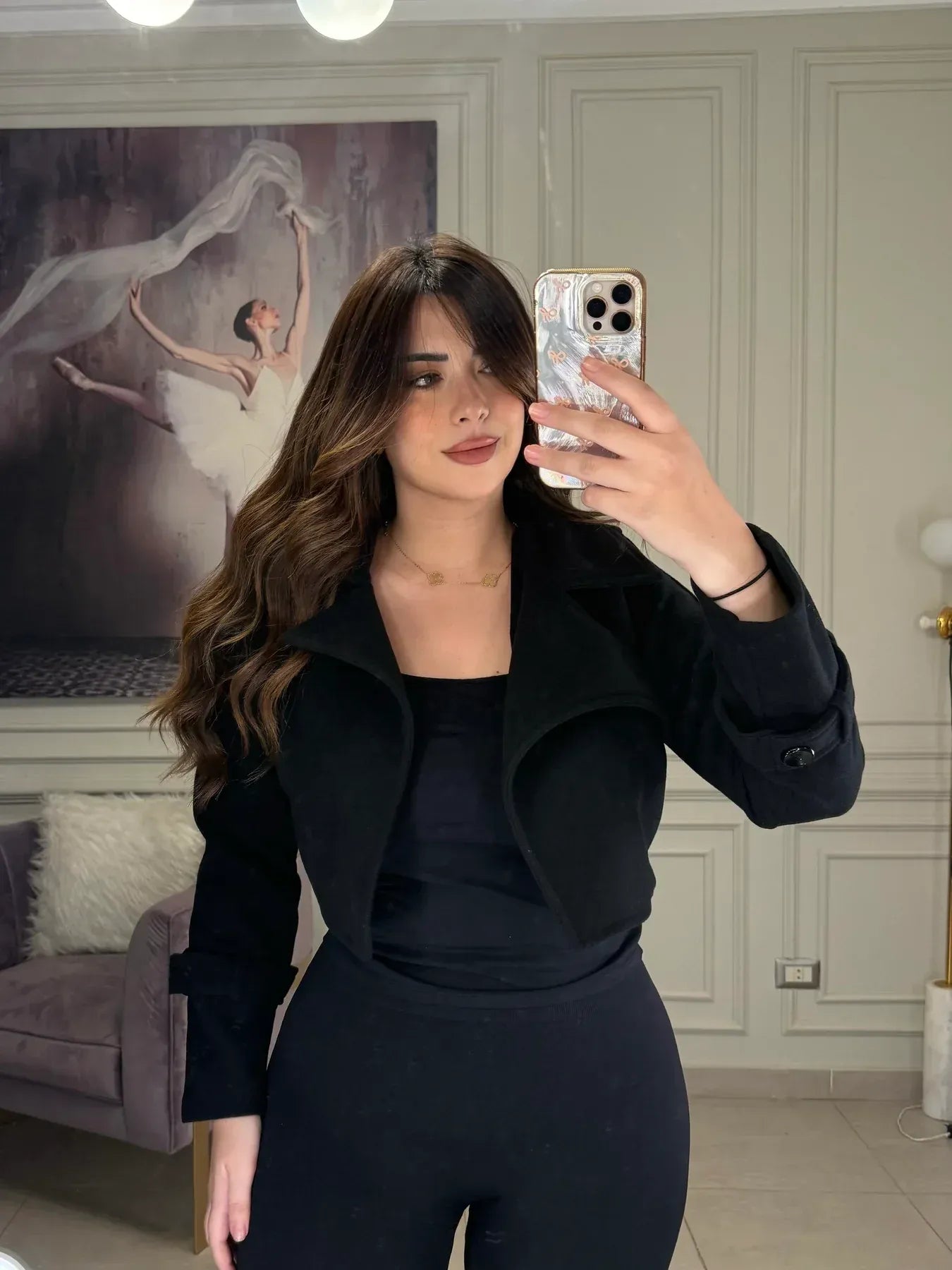 CH-614 BEAS Women’s Stylish Fleece Twin Set – Short Jacket & Inner Outfit