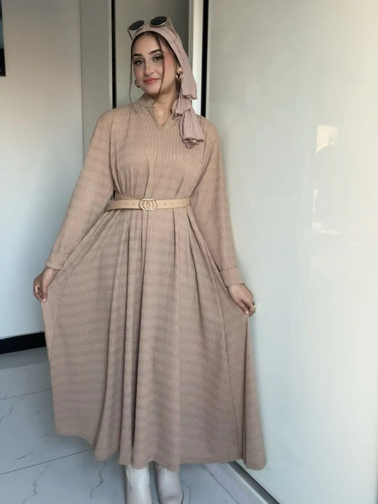 CH-632 BEASWEAR Signature Crinkle Pleated Summer Maxi