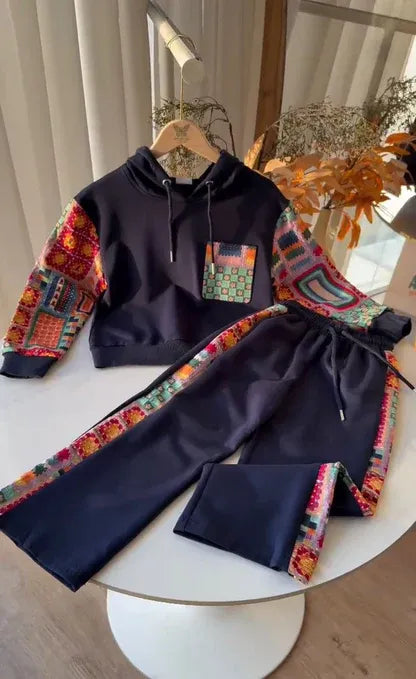 CH-597 BEAS Ethnic Print Fleece Co-ord Set For Women’s