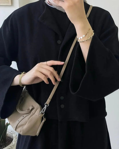 CH 608 BEAS 2 Pcs Winter Outfit Long Frock With Upper Fleece Jacket