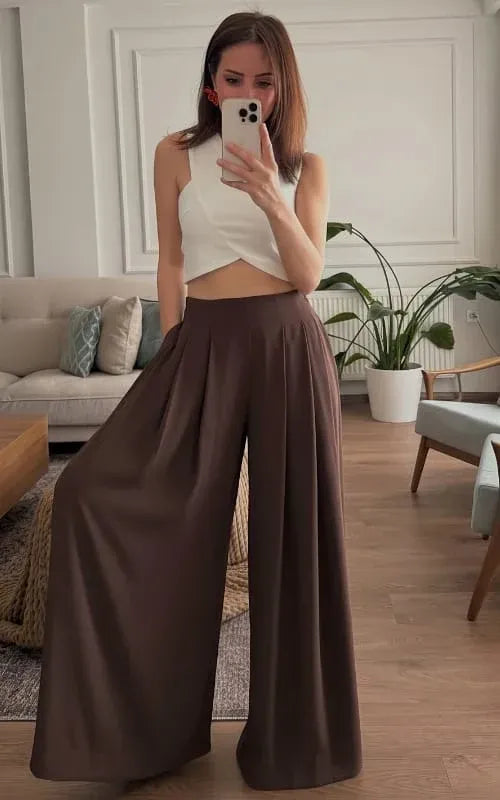 CH-6065 |BEAS| Chic Aura Pleated Trouser