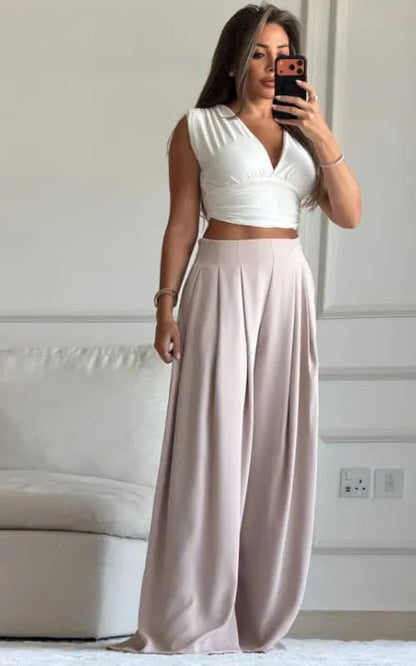 CH-6065 |BEAS| Chic Aura Pleated Trouser