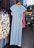CH-571 Square Neck Style Soft Dress - BEAS