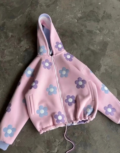 CH-613 BEAS Two-Style Pastel Paradise 3D Floral Printed Tracksuit Emberline