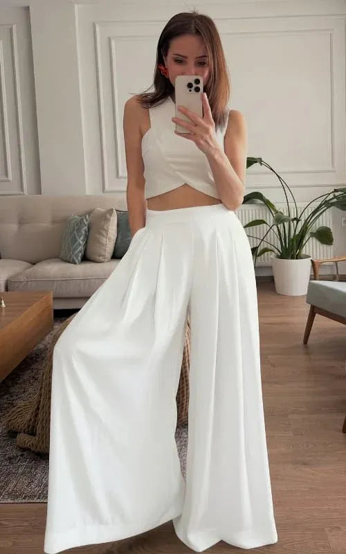 CH-6065 |BEAS| Chic Aura Pleated Trouser