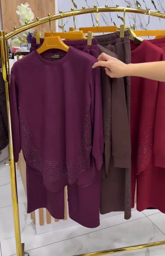 CH 605 BEAS Winter Fleece Crystal Stone Sparkle Outfit