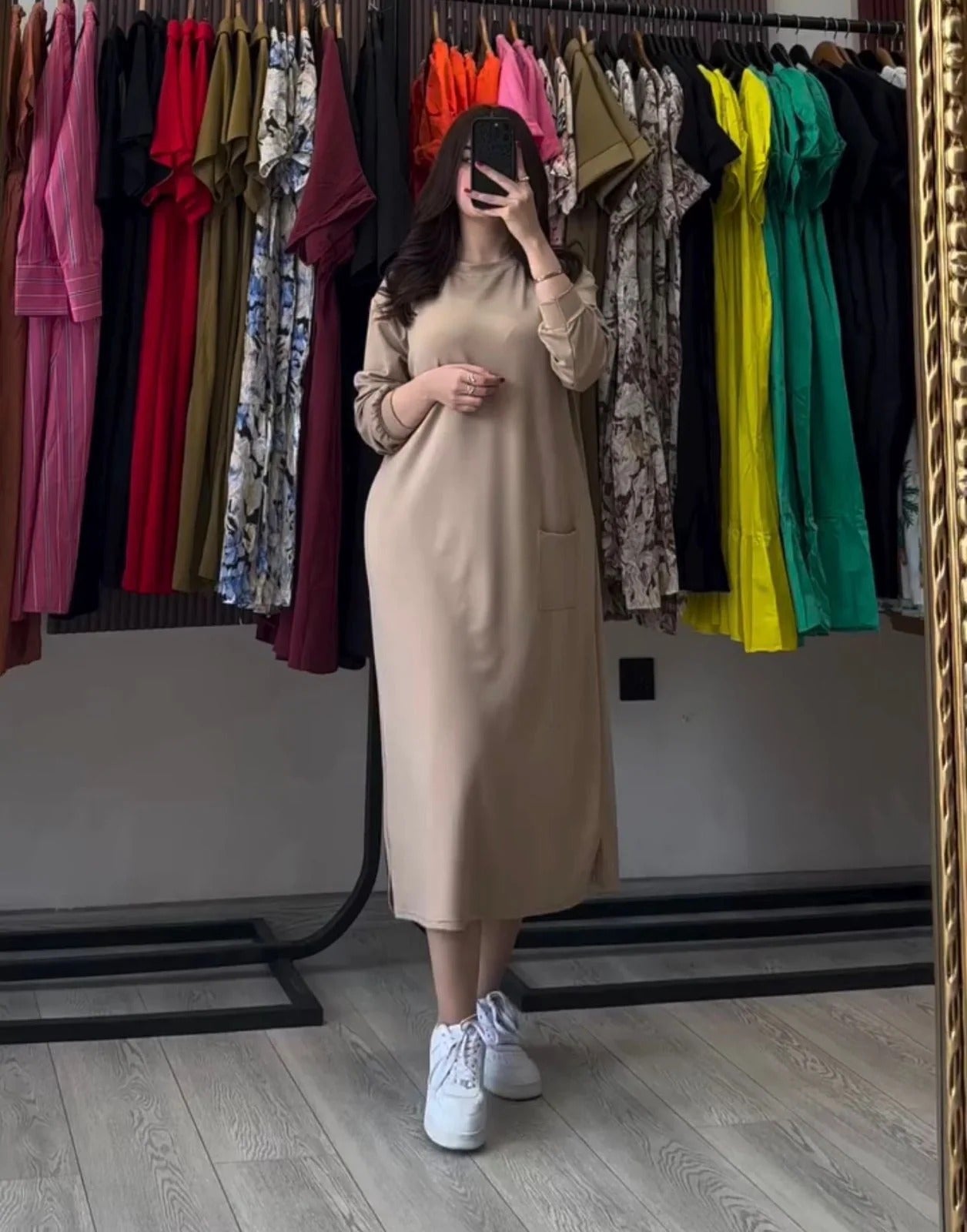 CH-592 BEAS Longline Fleece Top For Winters