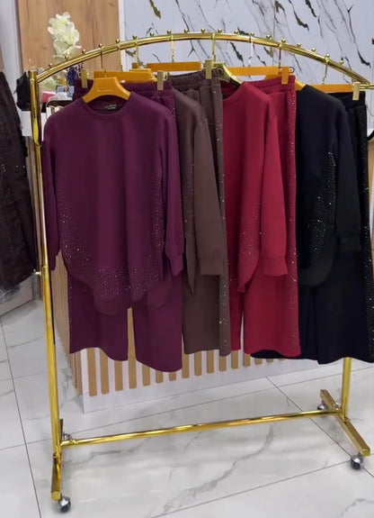 CH 605 BEAS Winter Fleece Crystal Stone Sparkle Outfit