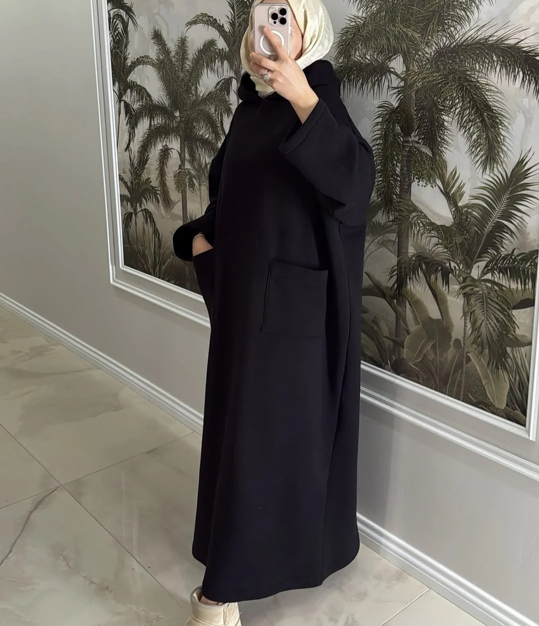 CH-606 BEAS Everyday Modest Abaya Style Hooded Outfit