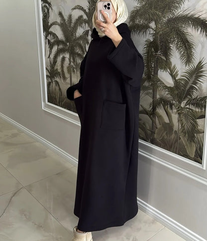 CH-606 BEAS Everyday Modest Abaya Style Hooded Outfit