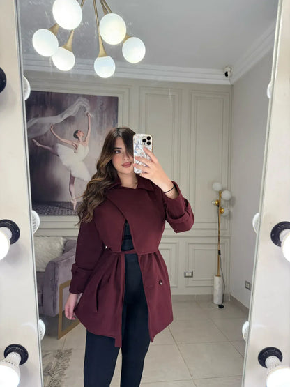 CH-614 BEAS Women’s Stylish Fleece Twin Set – Short Jacket & Inner Outfit