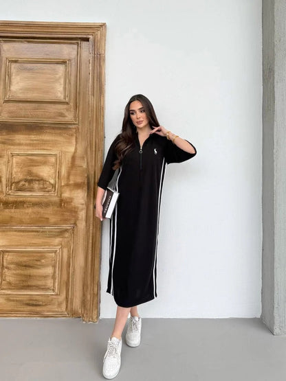 CH-576 BEAS Stripe Style Long Top Dress
