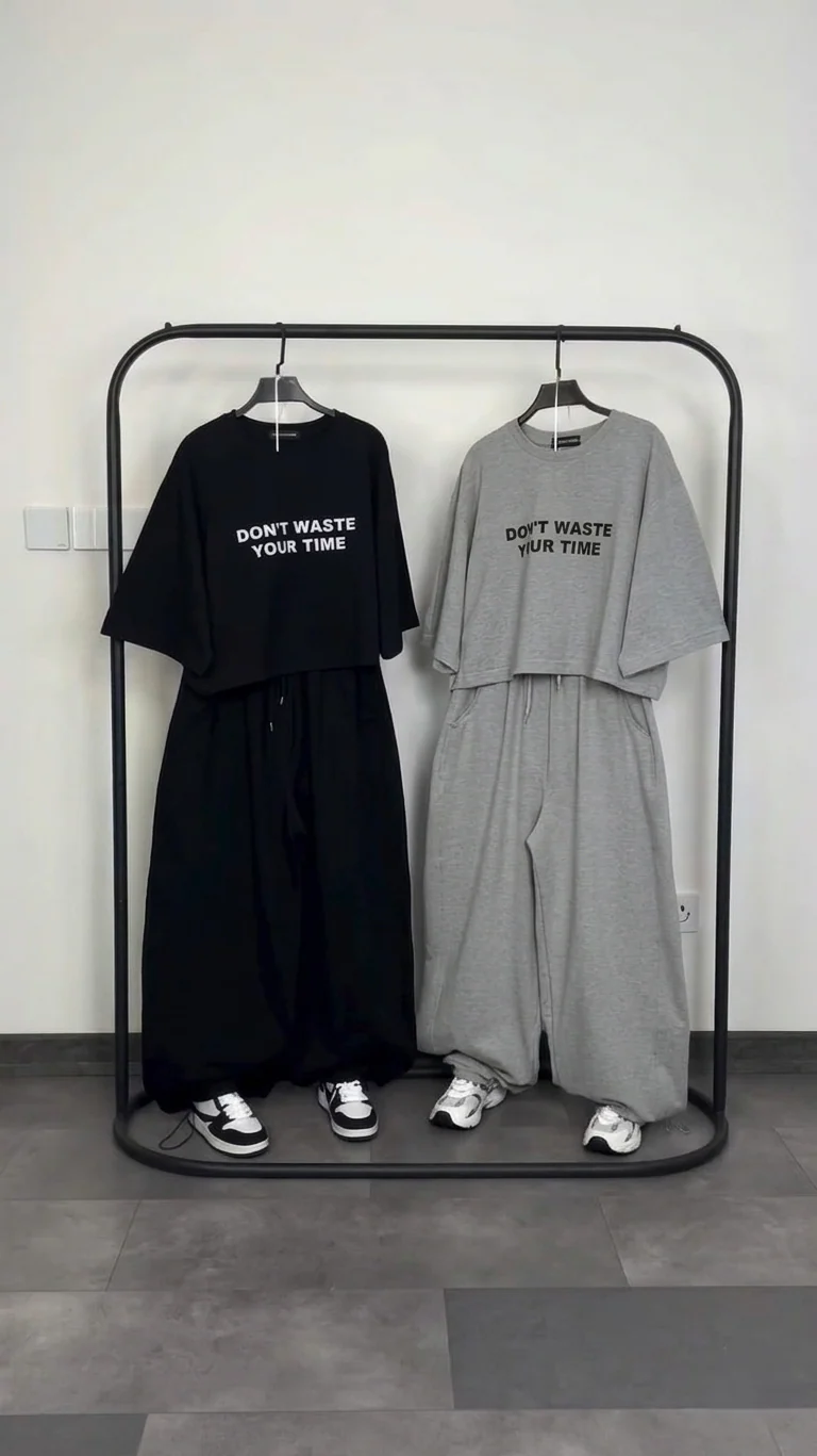 CH-6058 BEAS Oversized Short Tee & Trouser Set