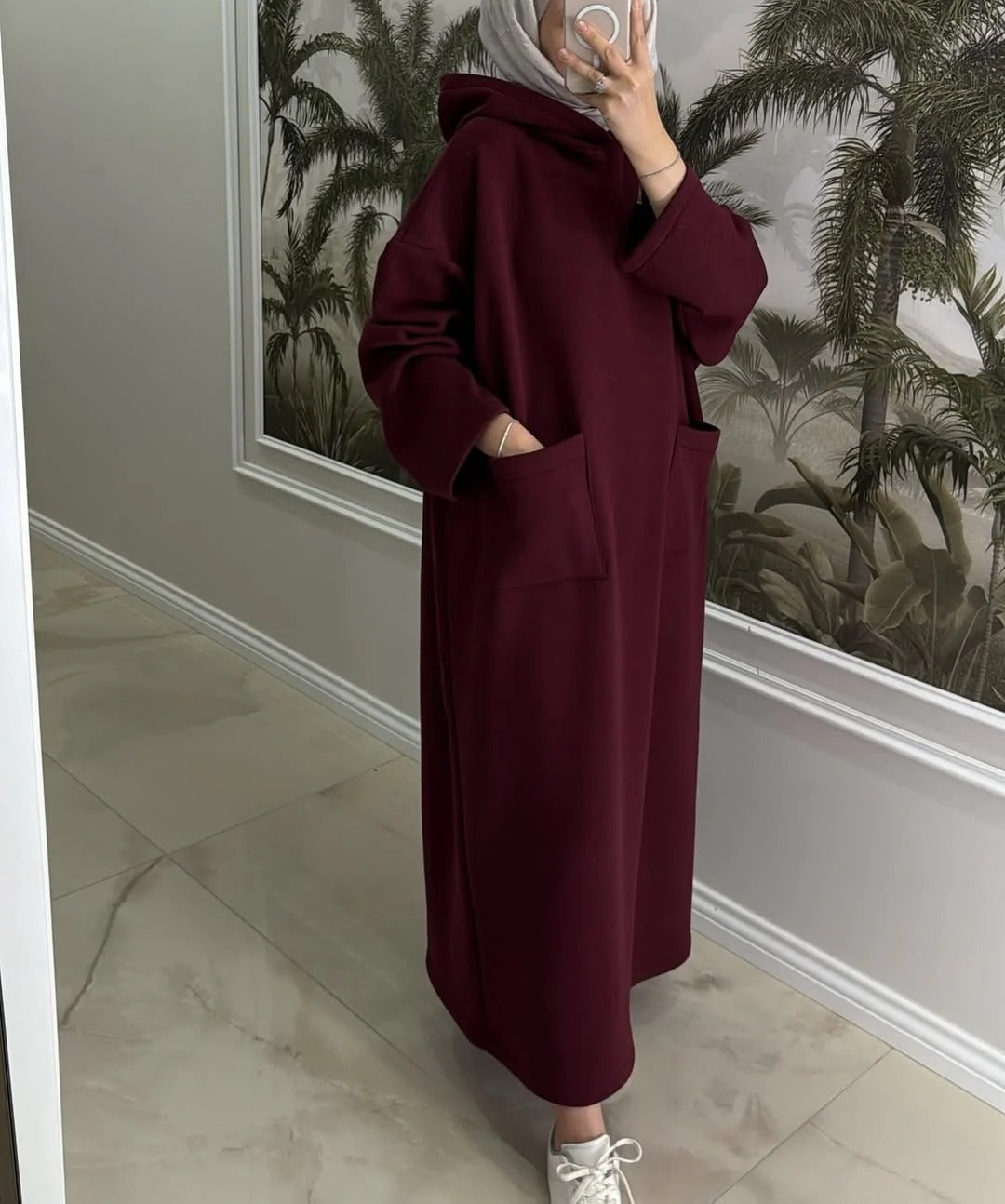 CH-606 BEAS Everyday Modest Abaya Style Hooded Outfit