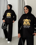 CH-593 BEAS Puffy Chardonnay Sweat Duo Set (Winter Top & Trouser)