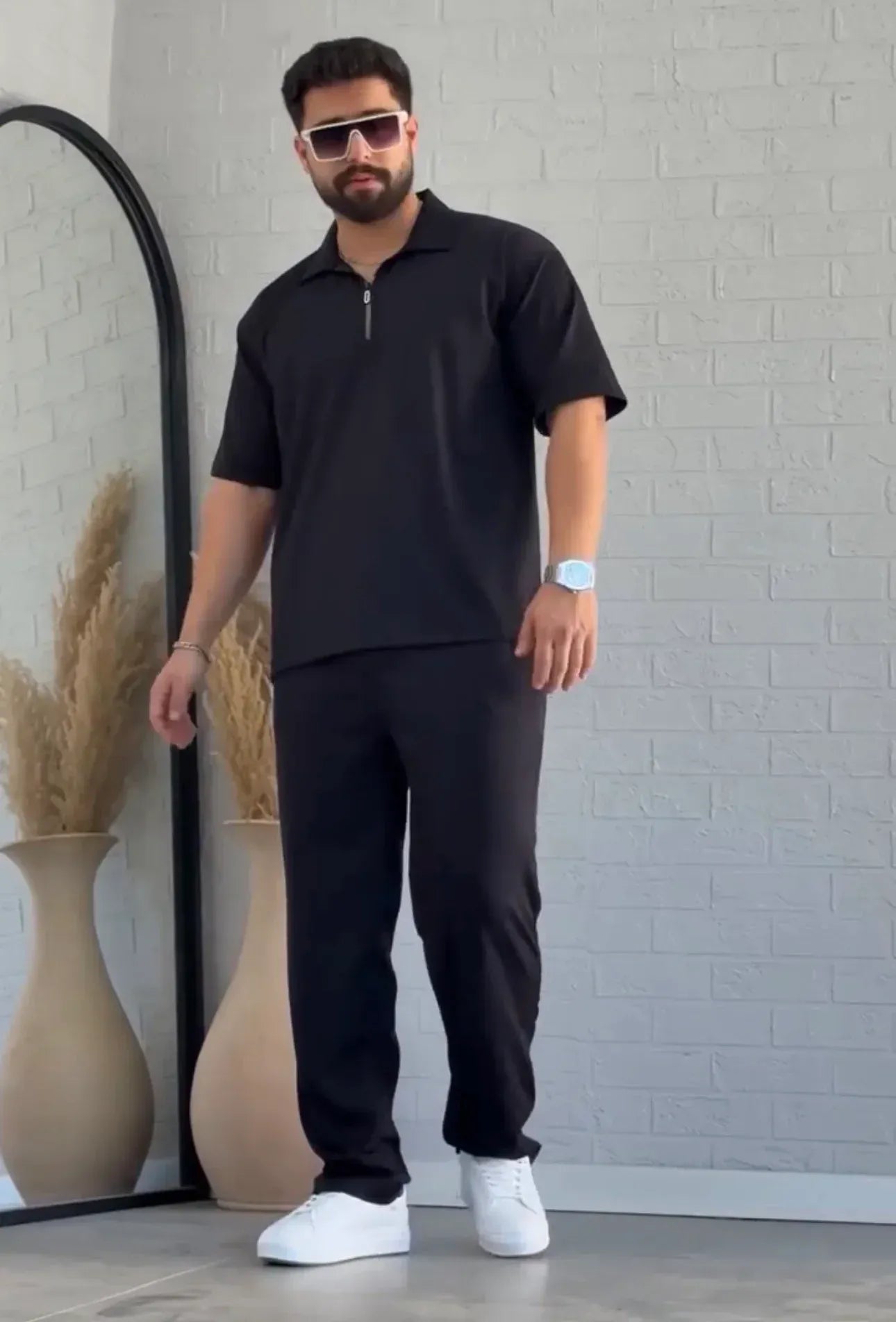 LI-78 BEASWEAR NEW Summer Zipper NECK TRACKSUIT