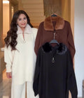 CH-590 BEAS Fur Collar Fleece Co-Ord Set