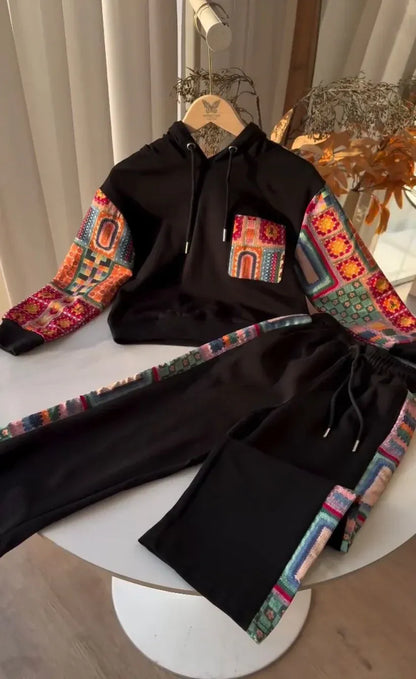 CH-597 BEAS Ethnic Print Fleece Co-ord Set For Women’s