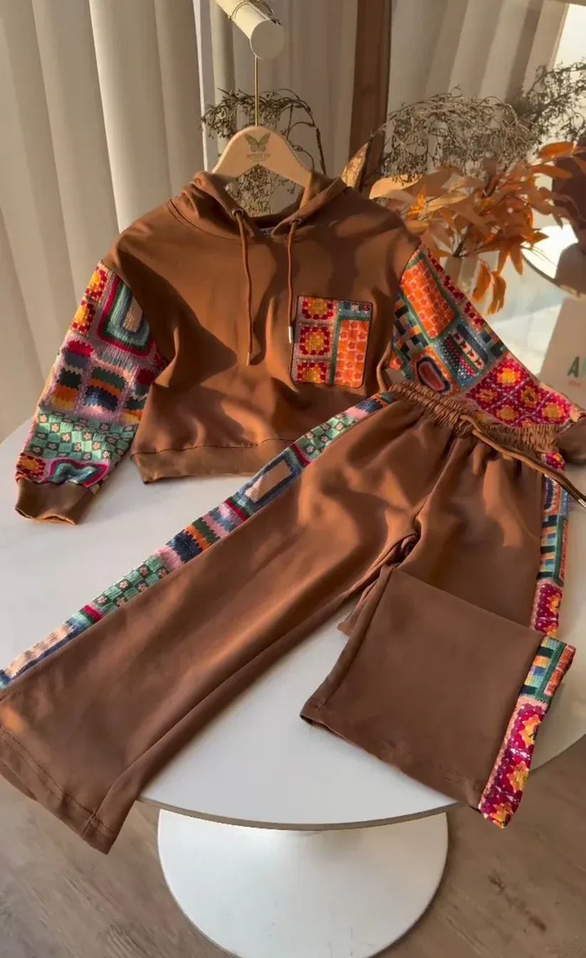 CH-597 BEAS Ethnic Print Fleece Co-ord Set For Women’s