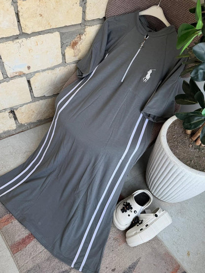 CH-576 BEAS Stripe Style Long Top Dress