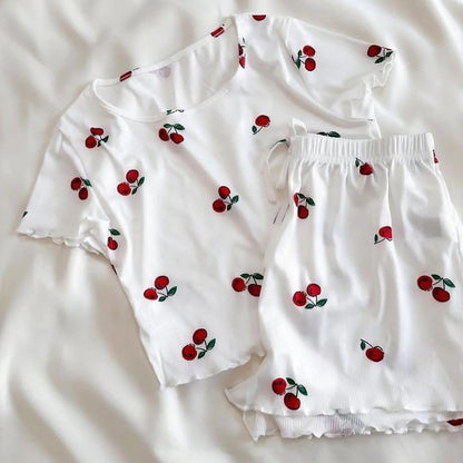 CH-6039 BEAS Printed Cherries Top & Boxer Set