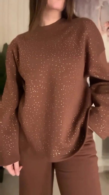 CH-600 BEAS Sparkle Two-Piece Winter Co ord Set