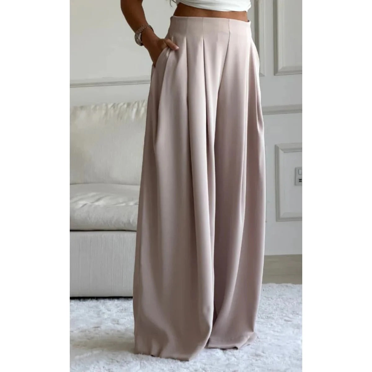 CH-6065 |BEAS| Chic Aura Pleated Trouser