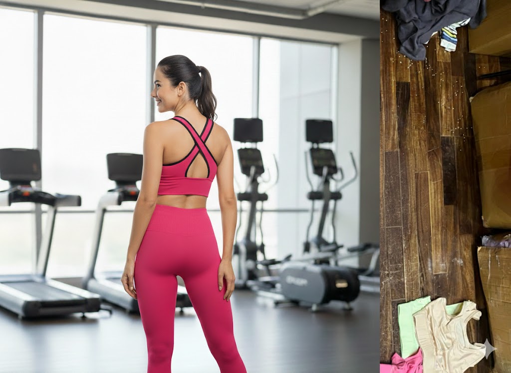 Women’s Yoga & Gym Wear Set | Comfortable Sports Bra + Leggings (D-2)