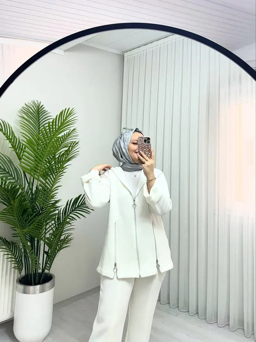 CH-601 BEAS Bootcup Zipper Hooded Style Co-Ord Set