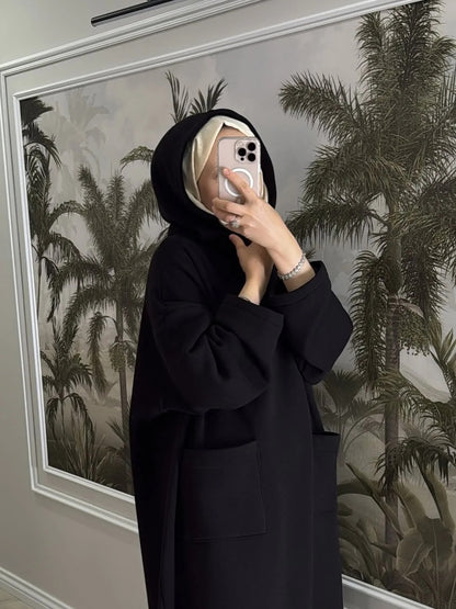 CH-606 BEAS Everyday Modest Abaya Style Hooded Outfit