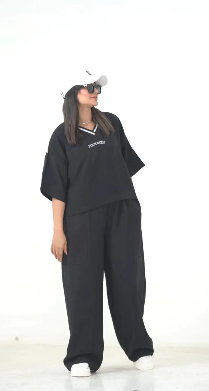 CH-6050 BEAS Noir Luxe Co-ord Set
