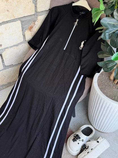CH-576 BEAS Stripe Style Long Top Dress