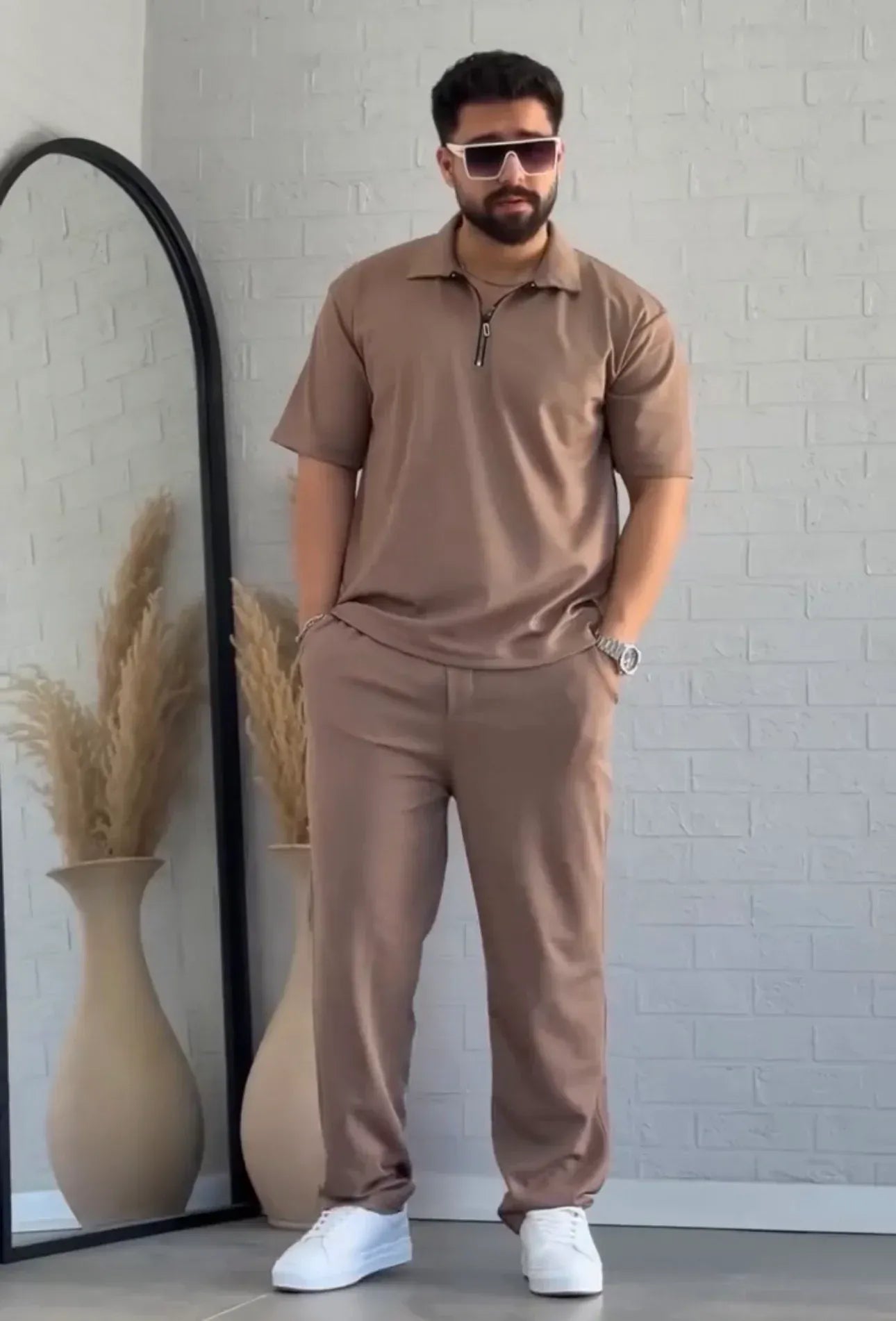 BEASWEAR NEW Summer Zipper NECK TRACKSUIT