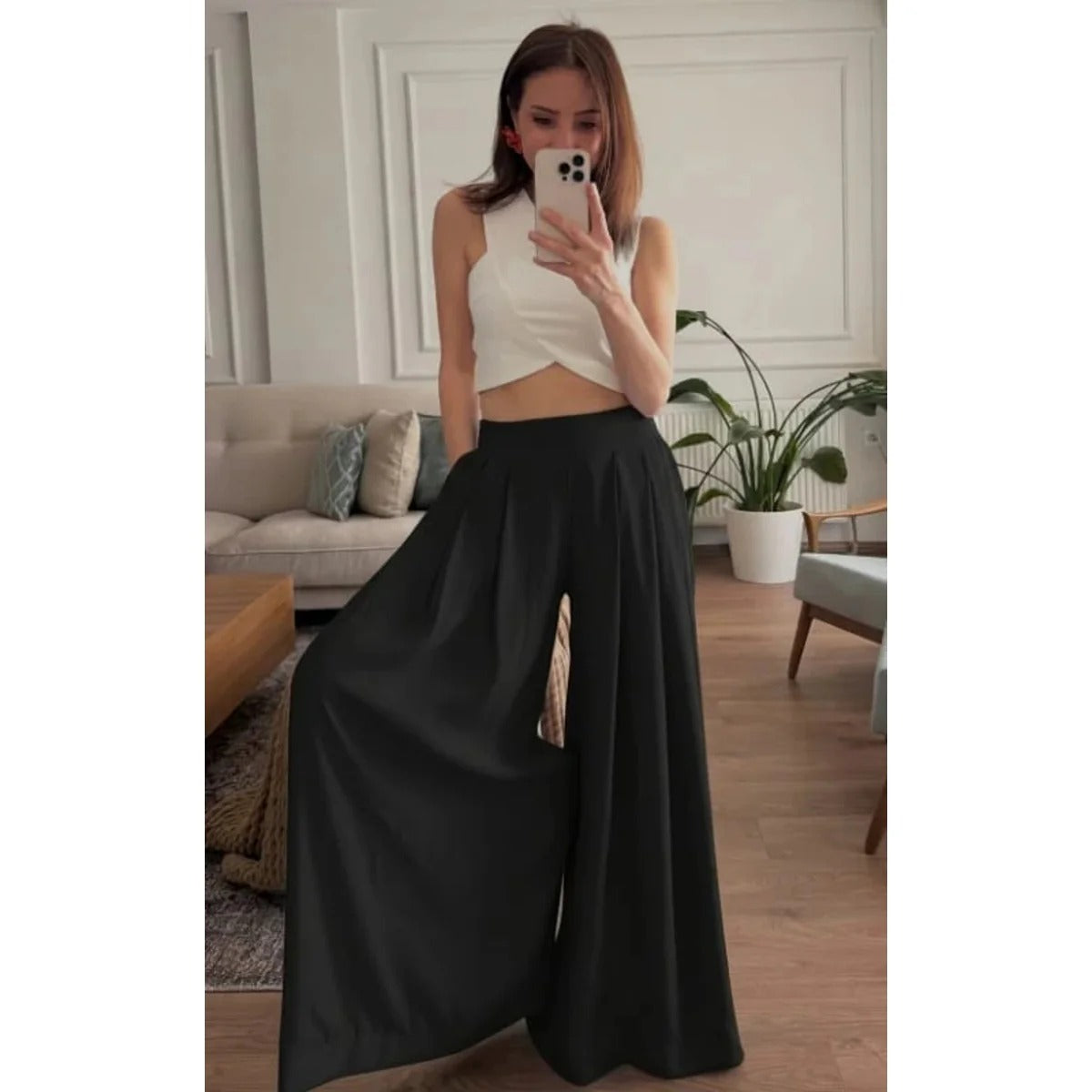 CH-6065 |BEAS| Chic Aura Pleated Trouser
