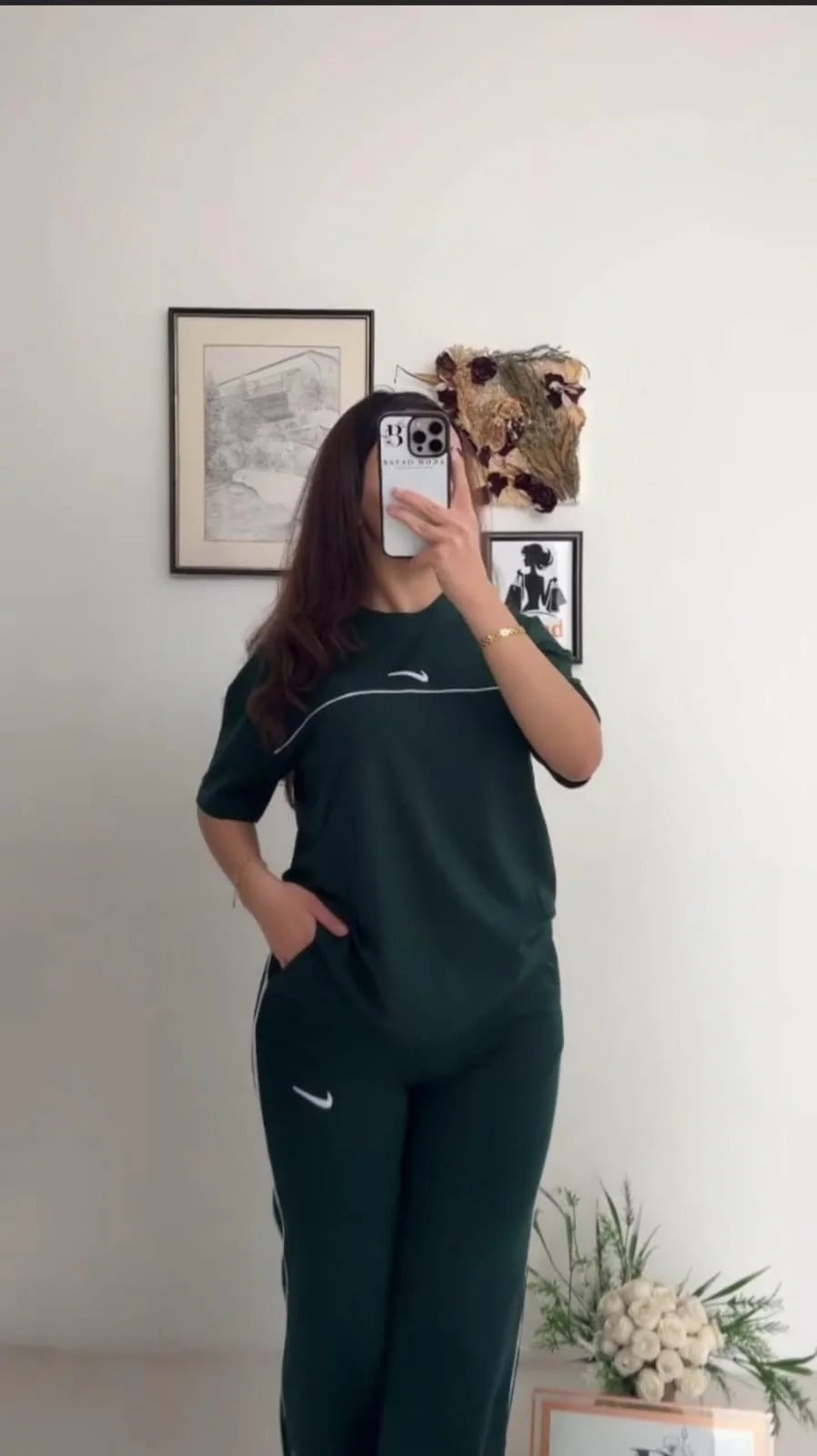 CH-6022 BEASWEAR Women Casual T-Shirt & Side Stripe Track Pants Co-Ord Set