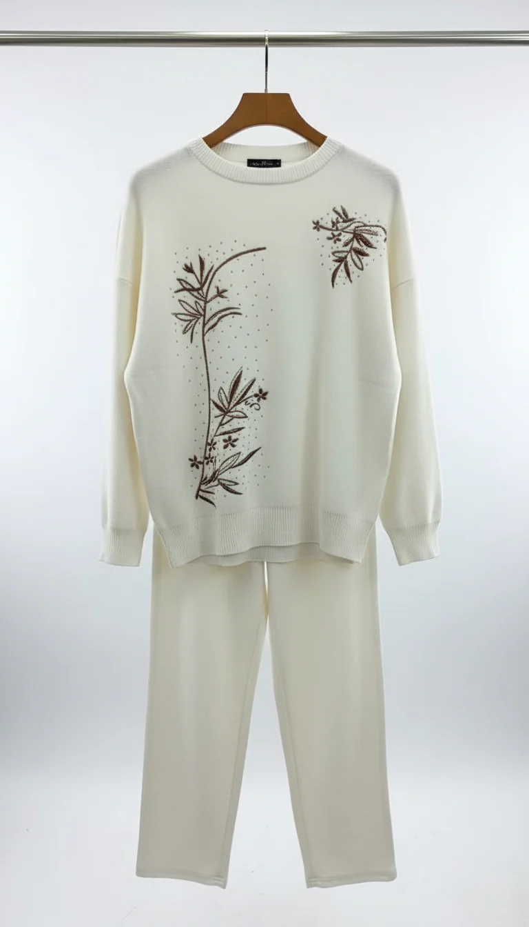 CH-596 BEAS Floral Printed Warm Fleece Co-ord Set
