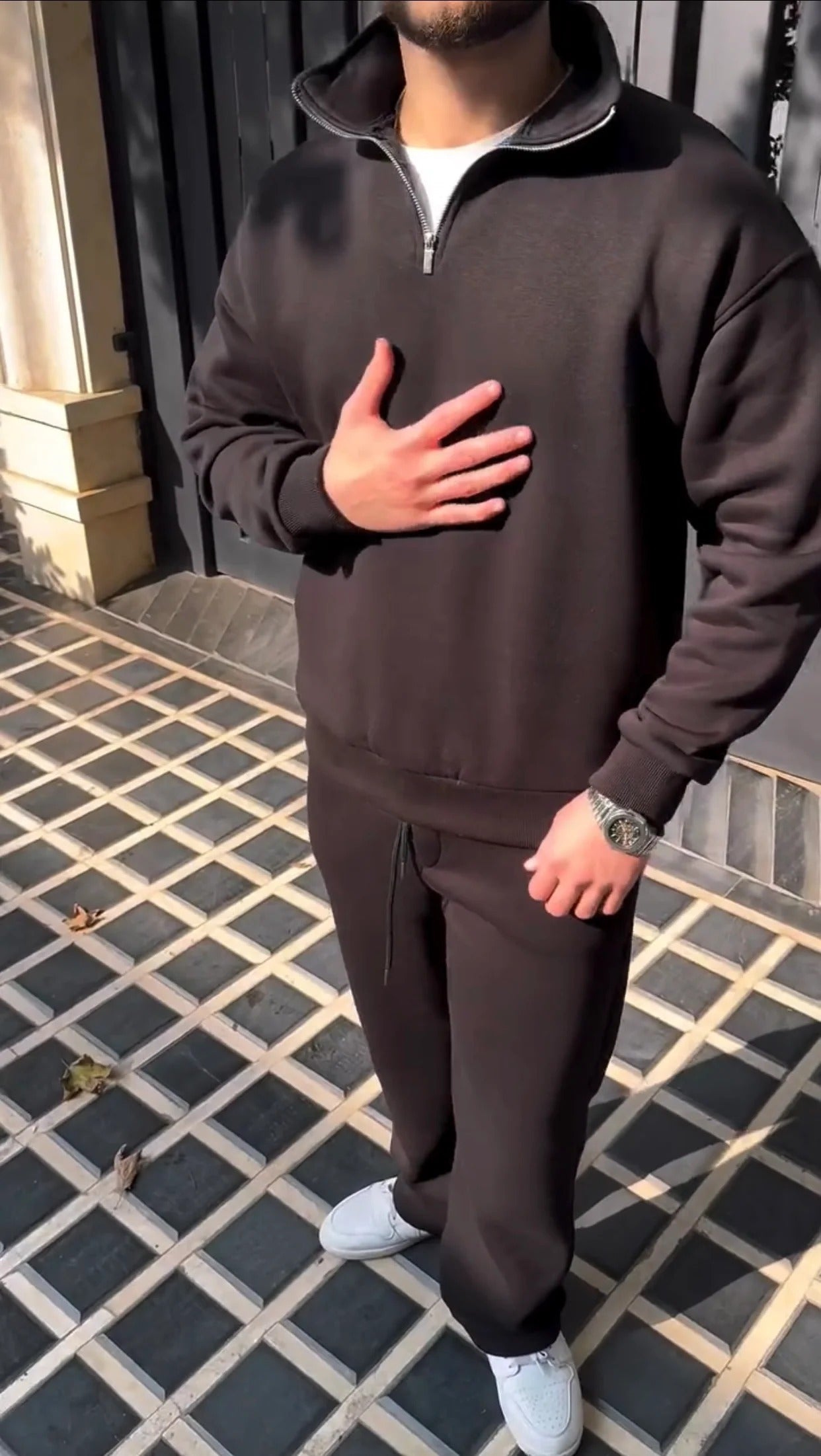 LI-74 BEAS NEW WINTER Zipper NECK TRACKSUIT