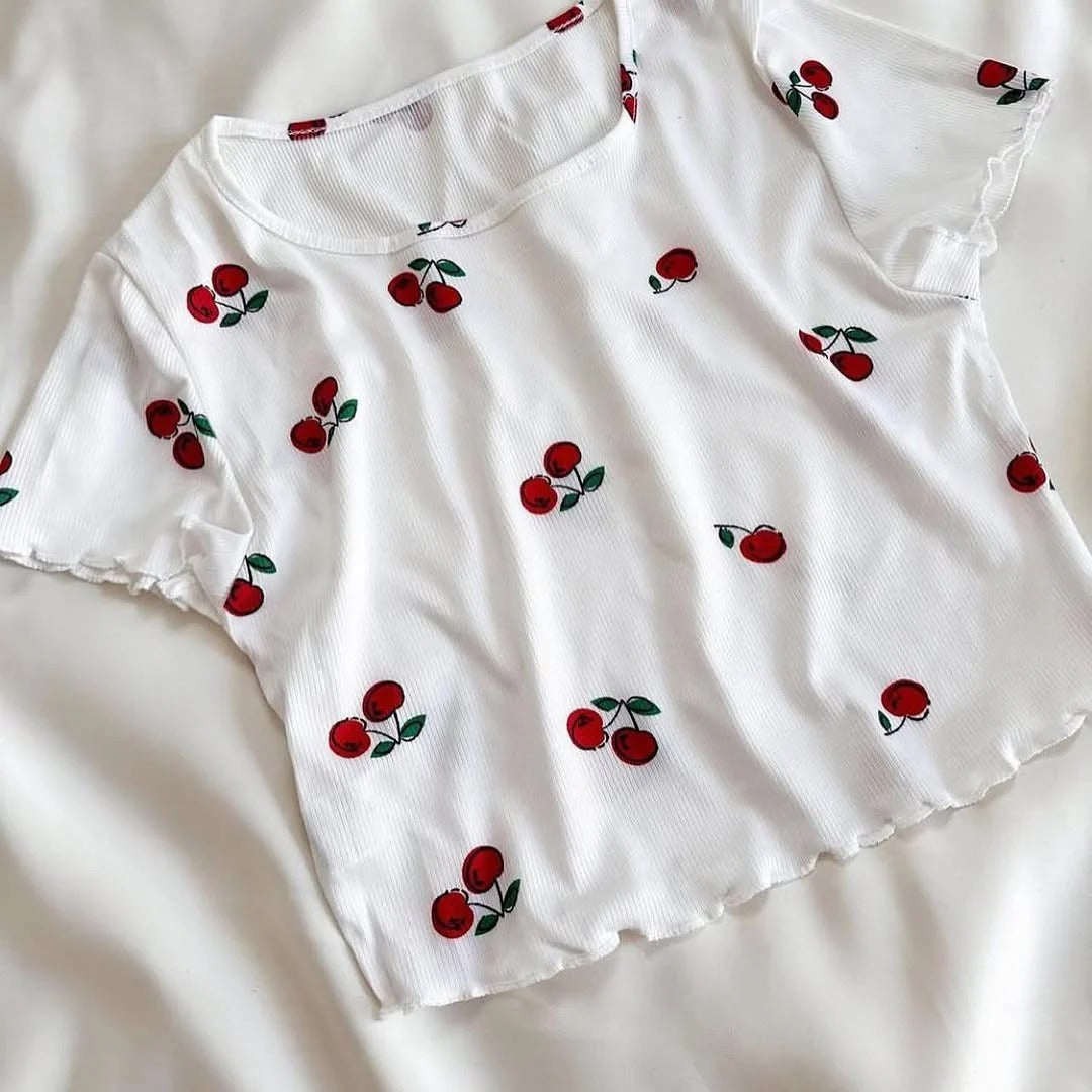 CH-6039 BEAS Printed Cherries Top & Boxer Set