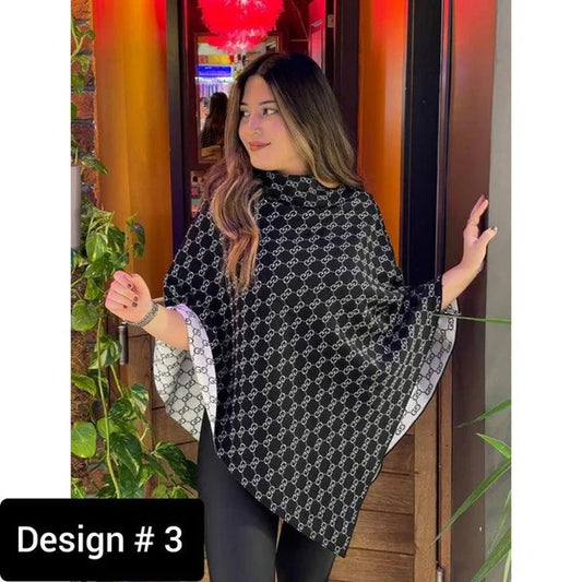 D-03 BEA'S Poncho Winter Free Fall Fleece